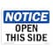 Signmission OSHA Notice, 5" Height, Open This Side Sign, 7" X 5", Landscape OS-NS-D-57-L-17018 - alternate 1